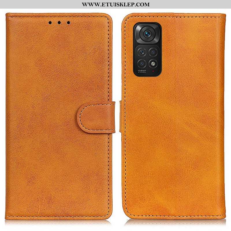 Etui Folio do Xiaomi Redmi Note 11 / 11S Retro Matowy Efekt Skóry